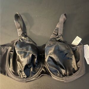 Goddess Shiny Kiera Black Bra NEW 38DD